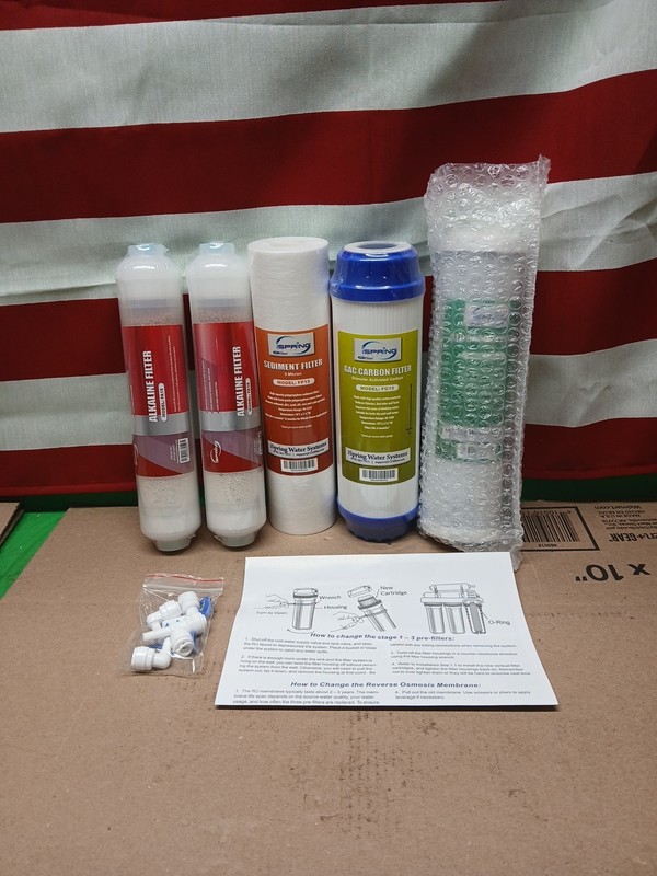 iSpring Water Filter Set 5 Piece: Sediment, GAC, CTO, 2 Alkaline Filters