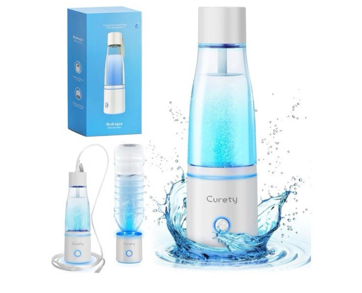 Curety Hydrogen Water Bottle Generator 5000PPB SPE PEM Portable New