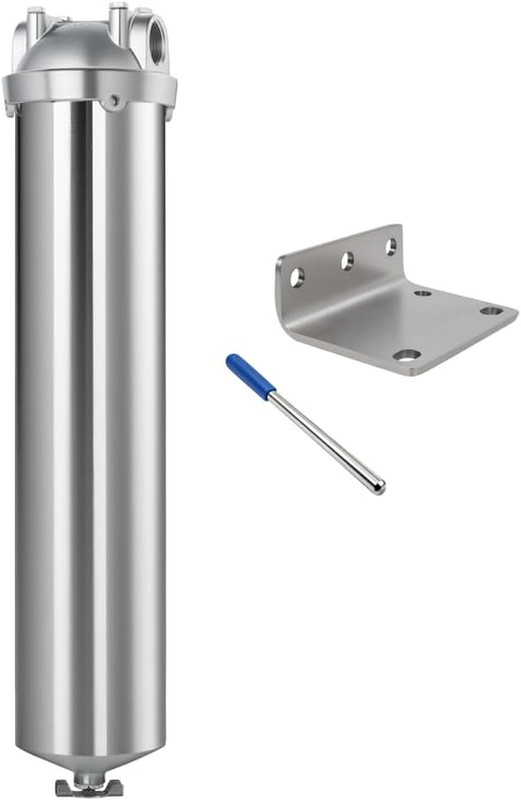 Heavy-Duty NSF/ANSI 42 Stainless Steel Whole House Water Filter System 20"x2.5