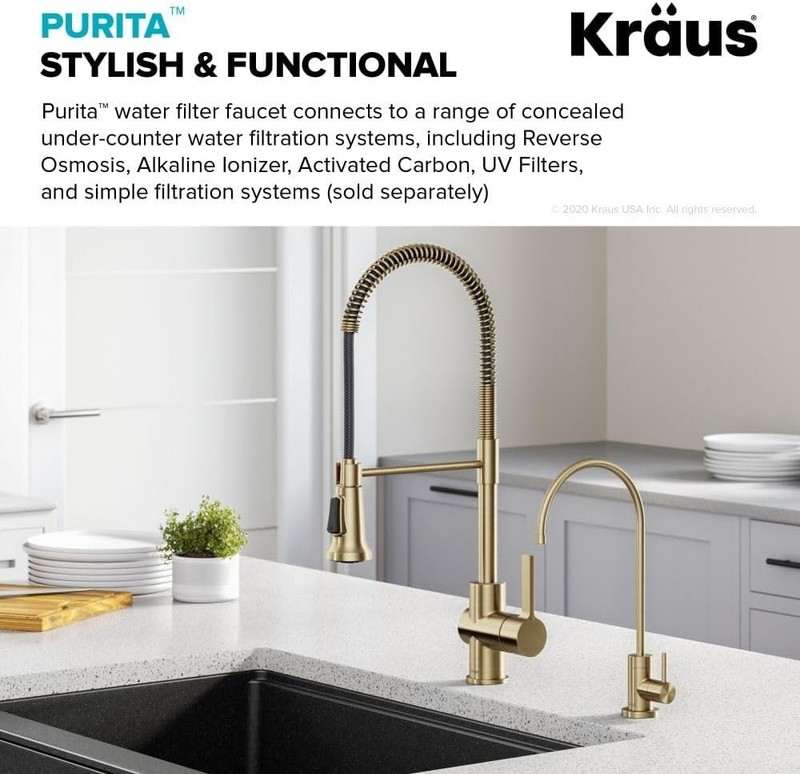 Elegance Meets Function: Spot Free Kitchen Water Filter Faucet in Bronze Finish gallery