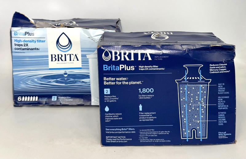 2 Pack Brita BritaPlus Replacement Water Filter - 12 Filters *NEW Damaged Box* gallery