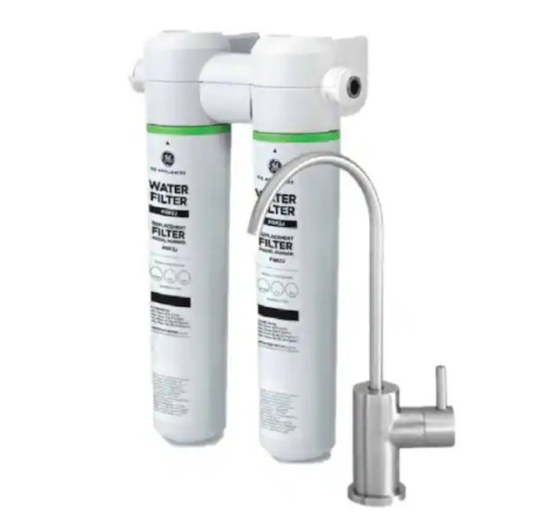 GE Under Sink Dual Stage Water Filtration System with Faucet