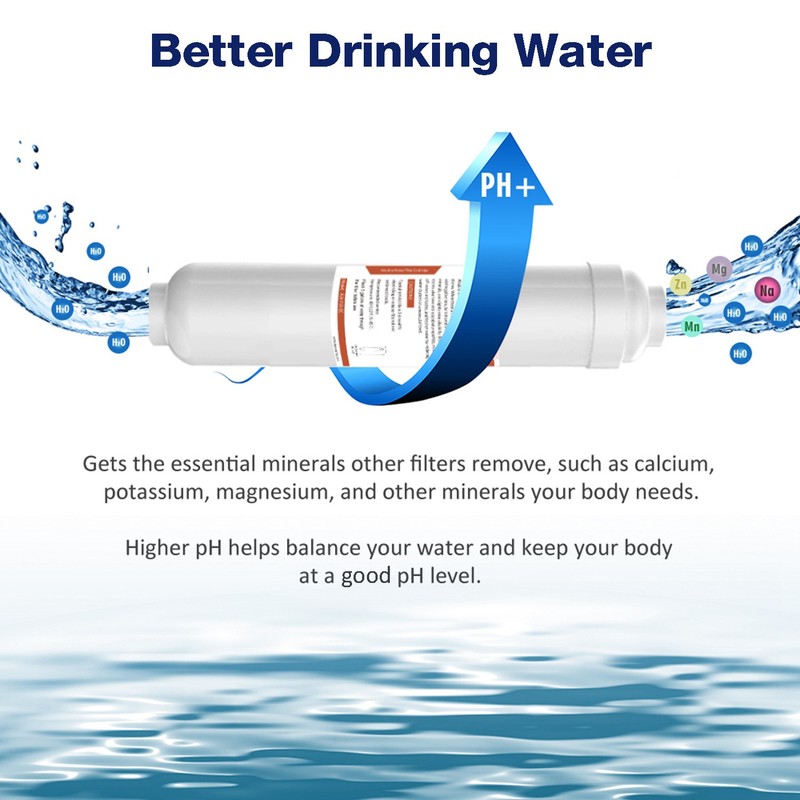 10 Pack 4-Layer Alkaline Drinking Water Filter pH+ Inline Mineral Ionizer Filter gallery
