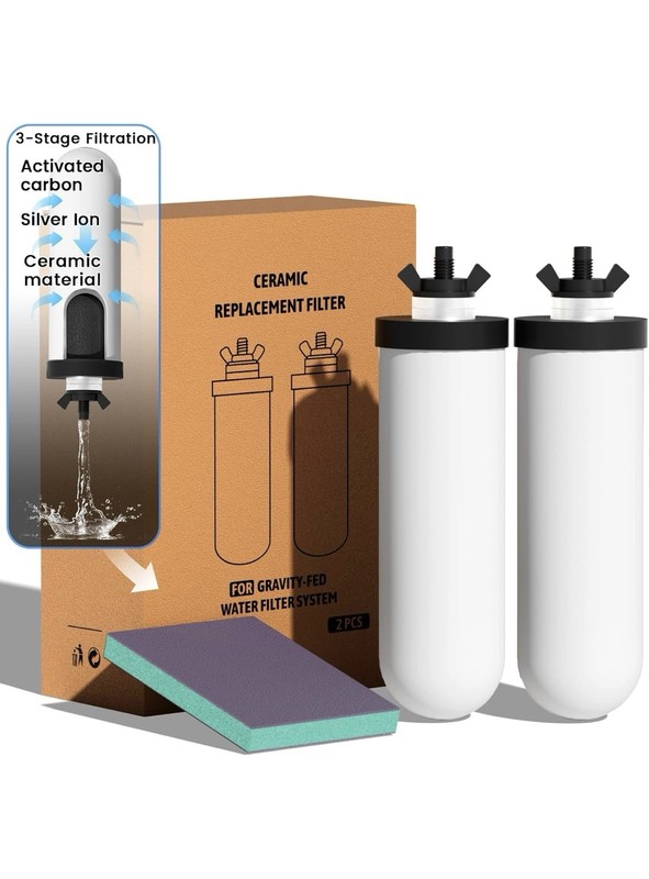 Gravity-Fed 8.46-Inch 3-Stage Filtration Ceramic Purification Elements BB9-2