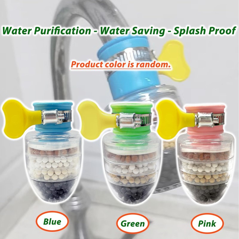 3 Pcs Faucet Water Filter,6 Layer Cartridge Activated Carbon Filters Water Fi... gallery