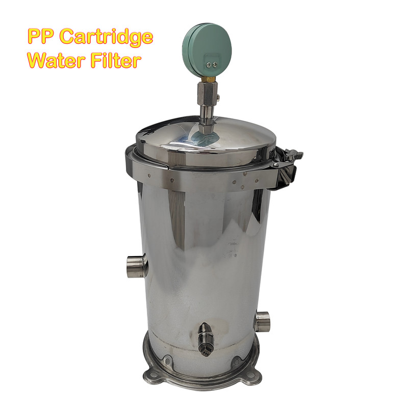 Stainless Steel Water Filter 3-4T/H PP Cotton Element 1″ In/Outlet 200x455mm