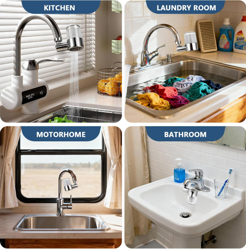 Faucet Water Filter For Kitchen Sink Or Bathroom Mount Filtration Tap Purifier.. gallery