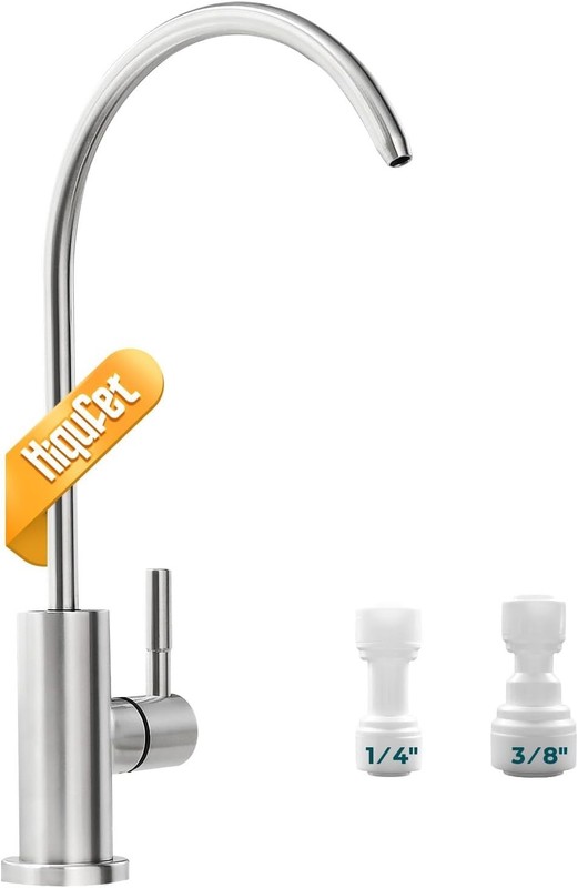 Mid Arc Brushed Nickel Drinking Water Faucet - Safe & Stylish Kitchen Solution gallery