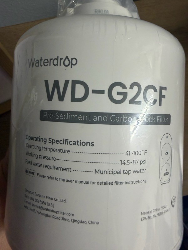 WD-G2CF Filter for Reverse Osmosis - Easy 3-Second Replacement (12- Life) gallery