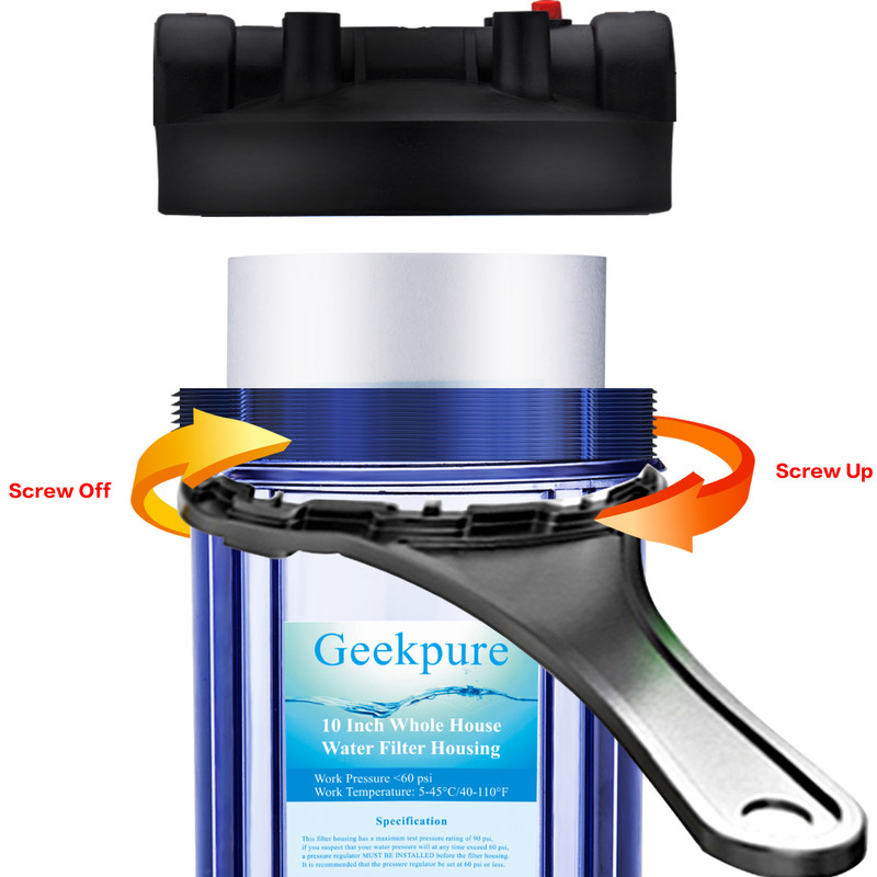 Geekpure 2 Stage Whole House Water Filter System-1" NPT -Certified Refurbished gallery