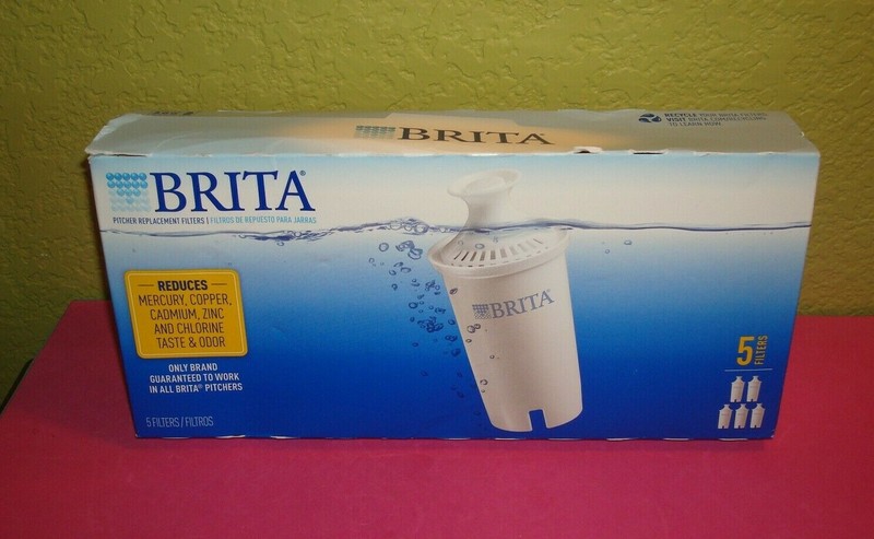 NEW SET OF 5 PACK SEALED IN BOX BRITA REPLACEMENT WATER PITCHER FILTERS E3.3