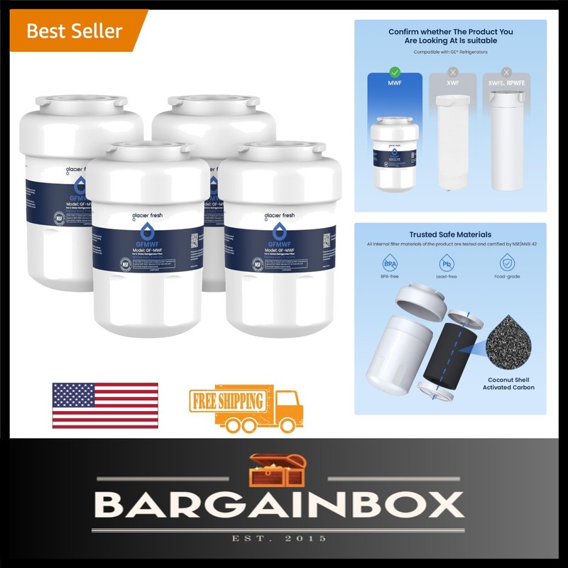 Effortless Installation 4-Pack MWF Replacement Filters for Cleaner, Better Water
