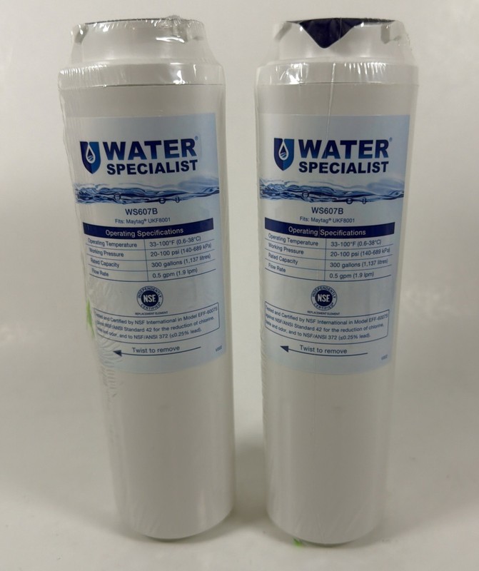 Lot of 2 Water Specialist Brand Replacement Filter Model WS607B – NEW