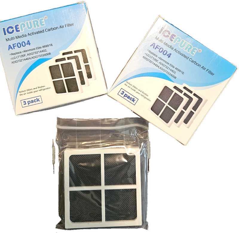 New ICEPURE Ice Pure AF004 Replacement Carbon Air Filters (7 New Filters) F/S
