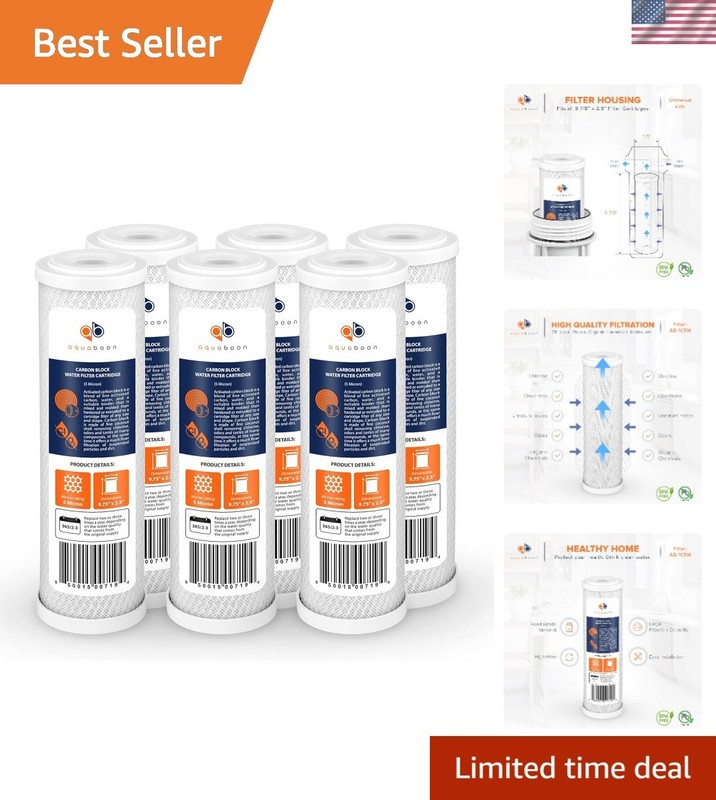Easy-Install Carbon Block Filter – 6-Pack for Cleaner and Better Tasting Water