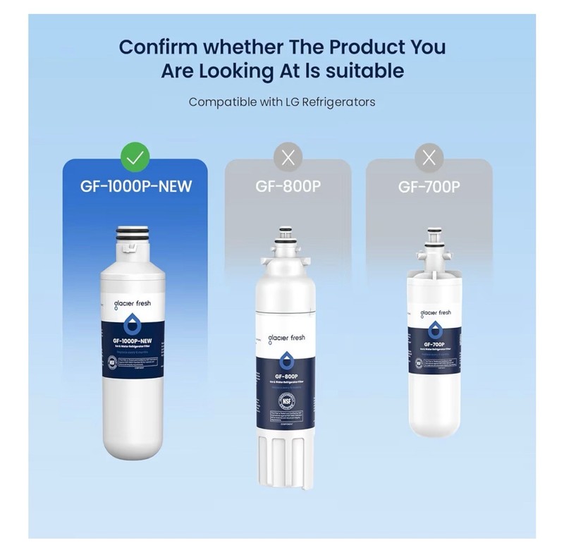 3PK WATER FILTER GF-1000-NEW LT1000PC + 4PK FILTER GLACIER FRESH ADQ73334008 gallery