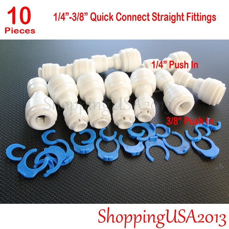 10 X 1/4-3/8 Quick Connect Straight Fitting Connection Push In Home Office gallery