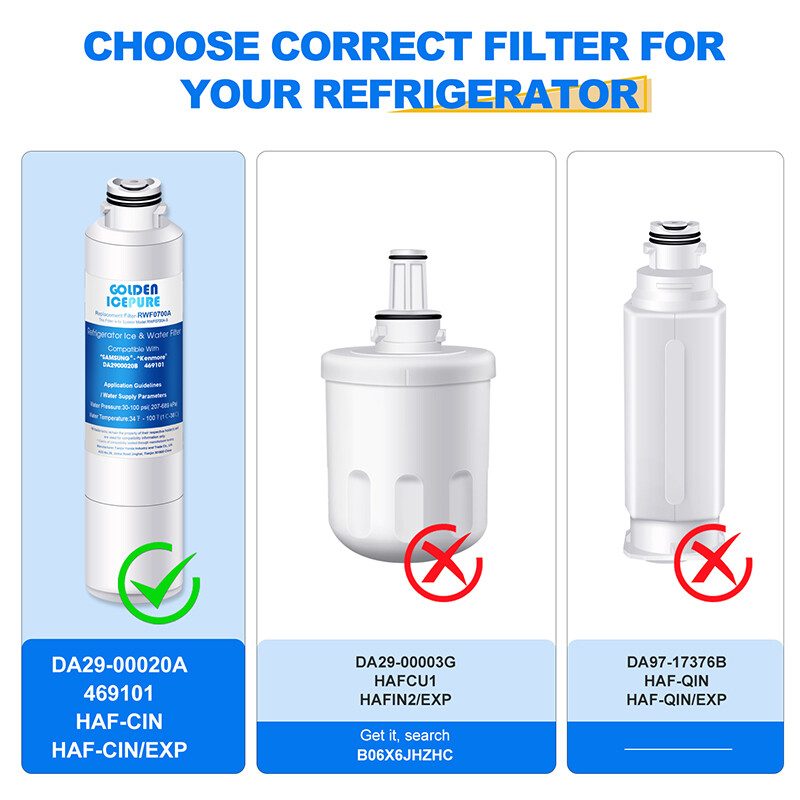 Fit For Samsung DA29-00020B DA29-00020A HAF-CIN RF263TEAESP Water Filter 3 Pack gallery