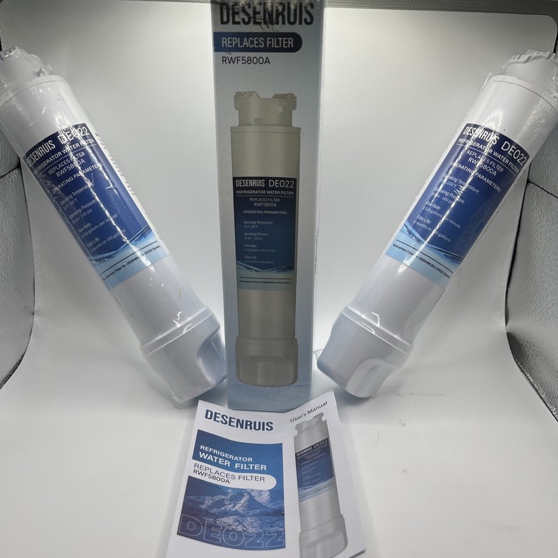 2x Desenruis DE022 Water Filters RWF5800A Replacement – Combo, Factory Sealed