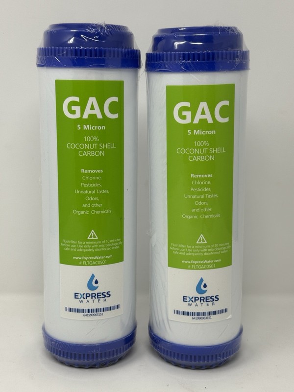 2 Express Water Activated Carbon Water Filters Replacement 10 inch 5 Micron GAC