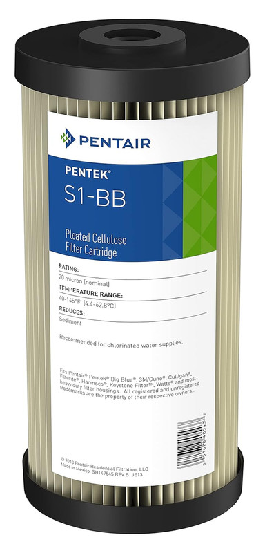 Pentair S1-BB Big Blue Sediment Water Filter, 10-Inch, Whole House Heavy Duty P gallery
