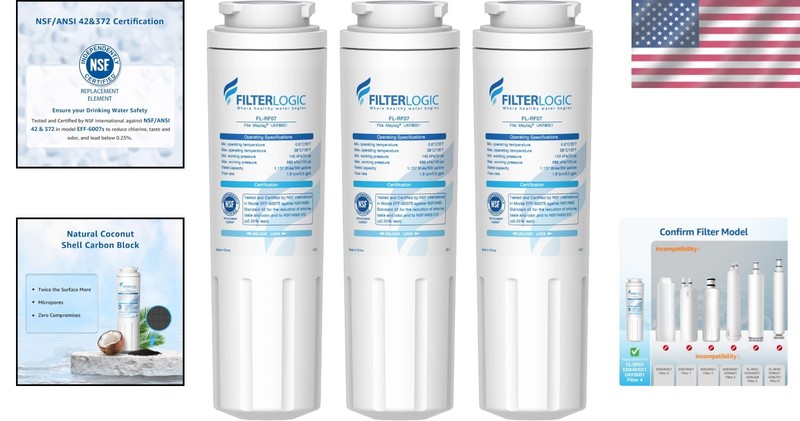 3-Pack Refrigerator Water Filters - NSF Certified for Clean, Safe Water gallery