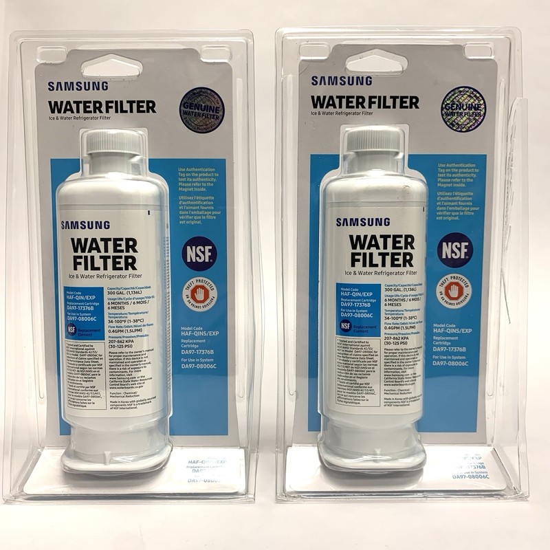 New Genuine Samsung Ice/Water Filter: HAF-QINS/EXP DA97-17376B DA97-08006C