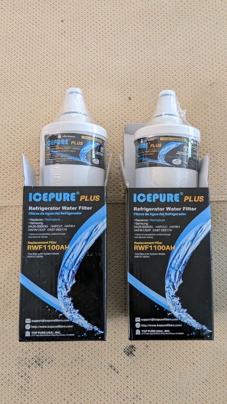 Refrigerator Water Filters – IcePure Plus RWF1100AH Brand New Sealed In Box (2)