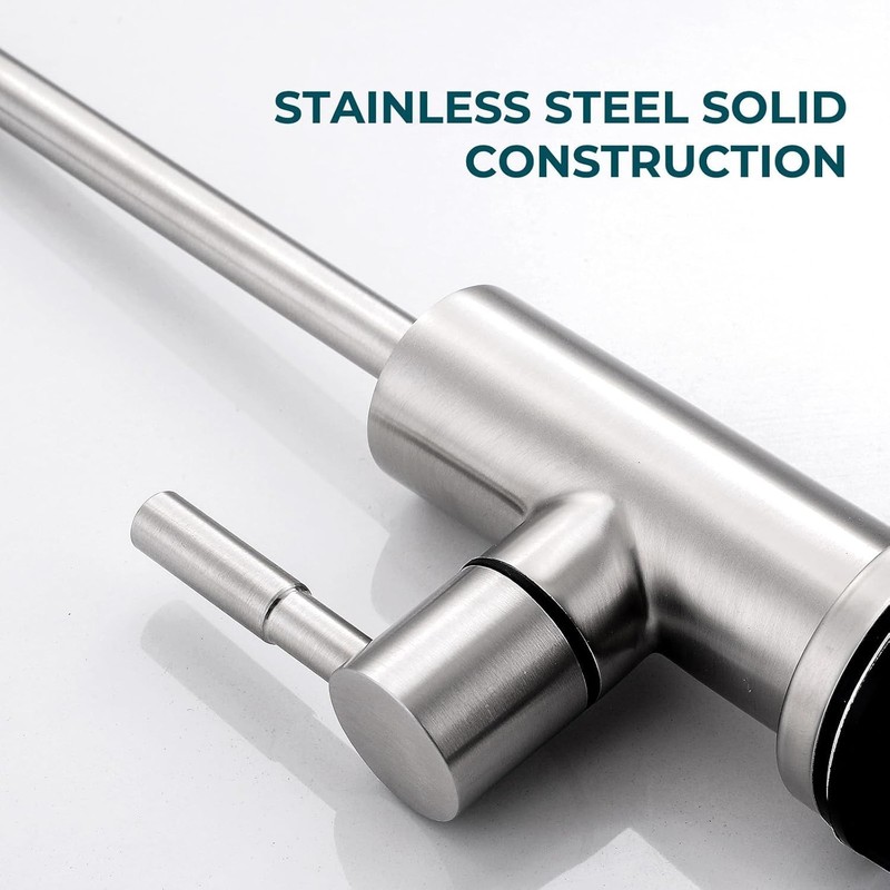 Mid Arc Brushed Nickel Drinking Water Faucet - Safe & Stylish Kitchen Solution gallery
