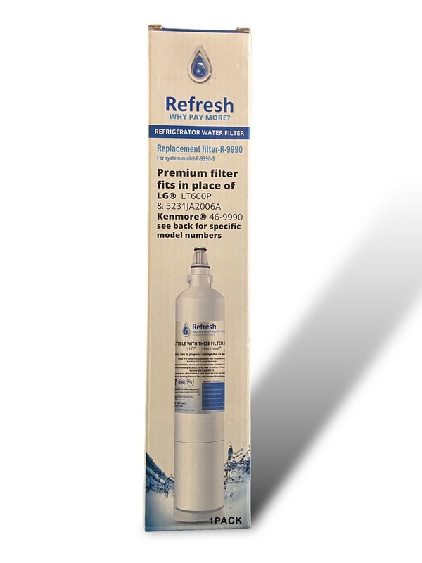 3 Pack Refresh R-9990-S Replacement Filter Refrigerator Water Fridge LG Kenmore