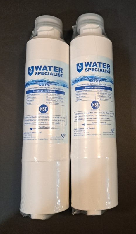 Waterspecialist WS627B Refrigerator Water Filter – 2 Pack
