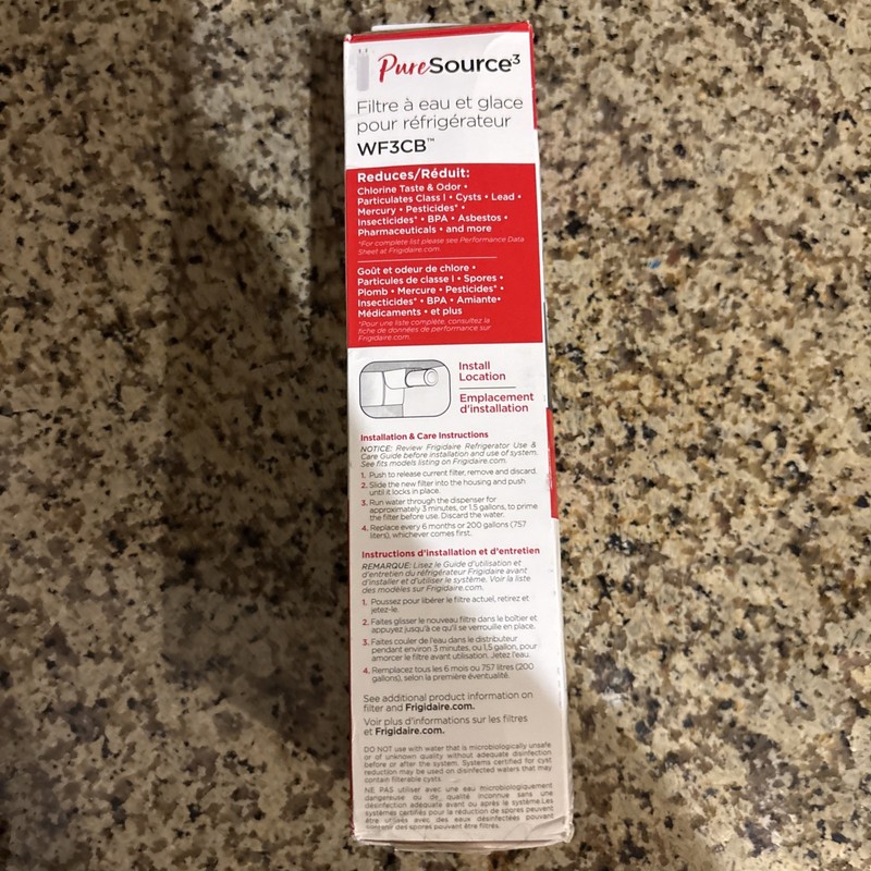 Frigidaire WF3CB Puresource3 Refrigerator Water Filter, White, 1 Count gallery