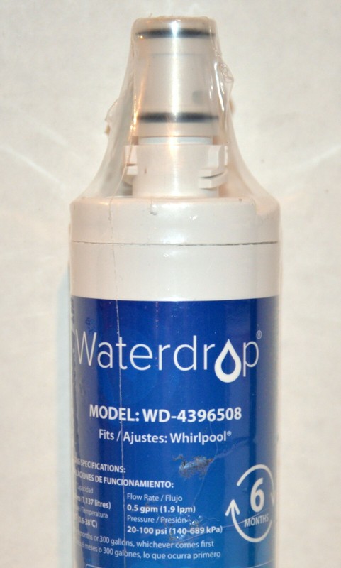 Waterdrop Refrigerator Replacement Water Filter - Model WD-4396508 – New/Sealed gallery