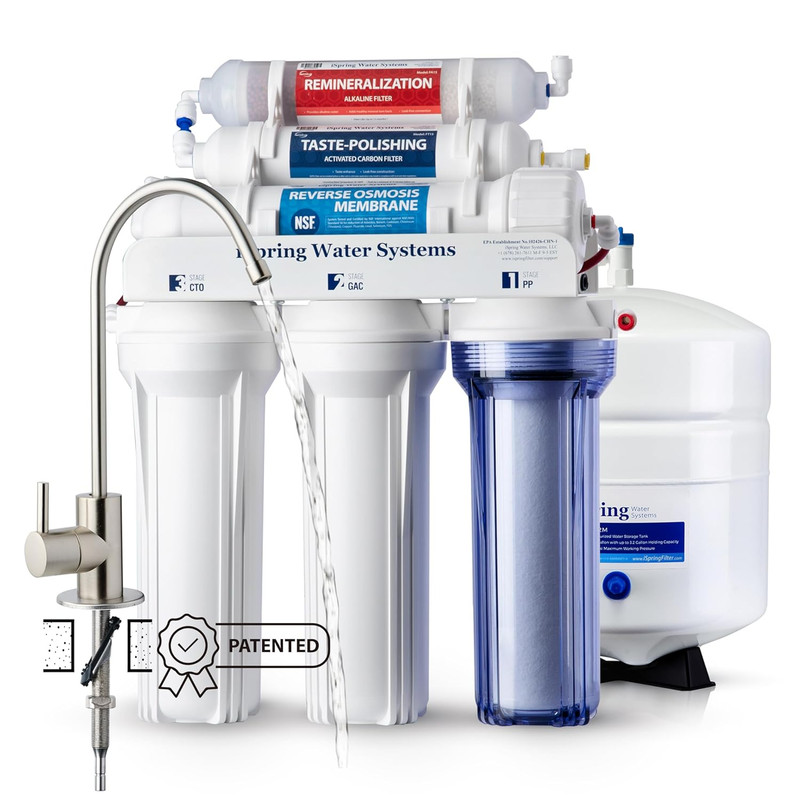 Ispring RCC7AK, NSF Certified, 75 GPD, Alkaline 6-Stage Reverse Osmosis System,