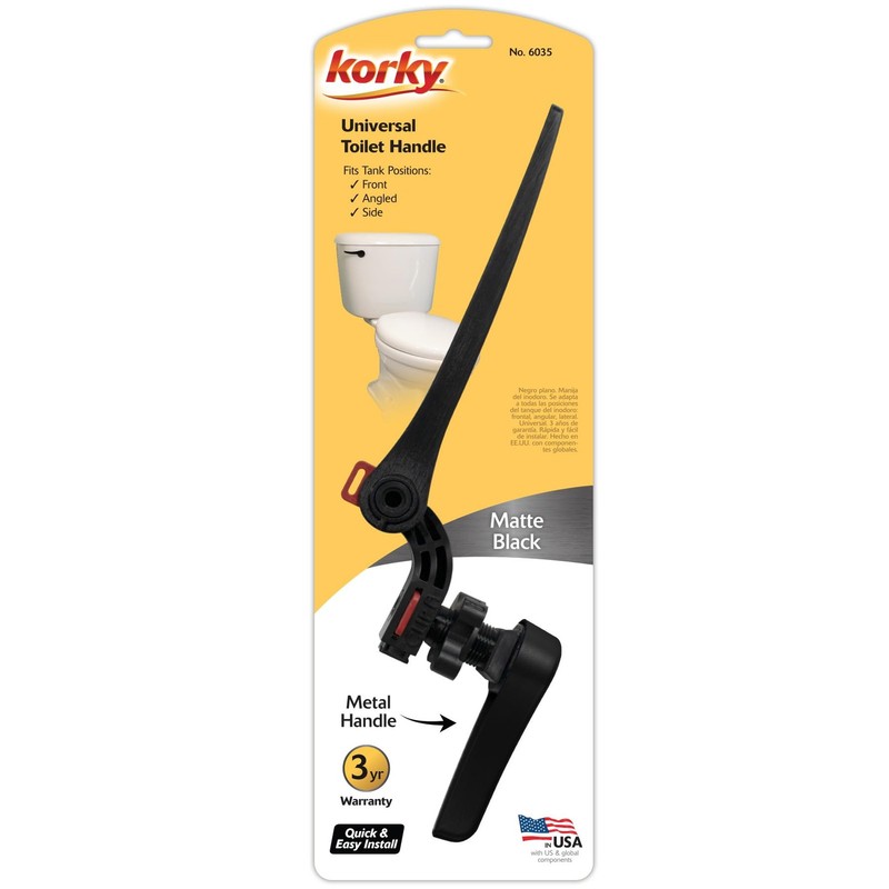 Toilet Handle, Matte Black- Metal Handle - Tank Lever - Universal to Fit Fron... gallery