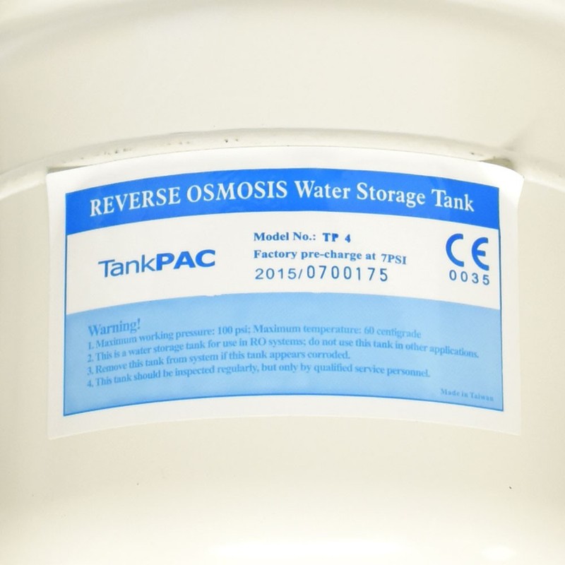 NEW PAE TP-4 Reverse Osmosis Water Storage Tank Powder Coated White 1.0 Gal gallery