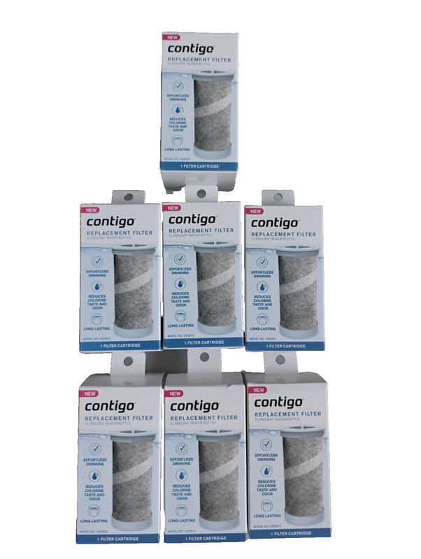 X7 Contigo Clybourn FreeFlow Water Bottle Replacement Filter Lot of 7