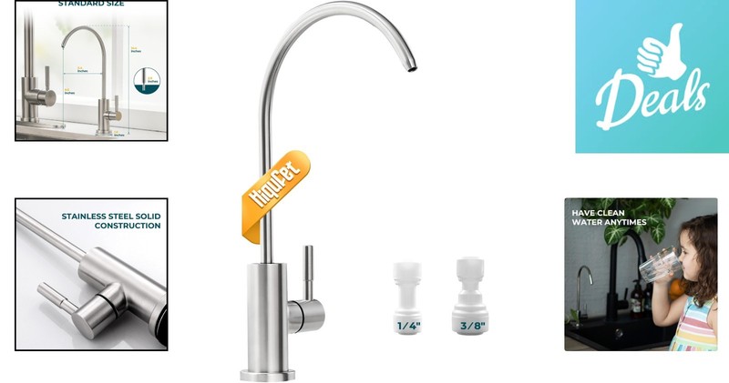 Mid Arc Brushed Nickel Drinking Water Faucet - Safe & Stylish Kitchen Solution gallery