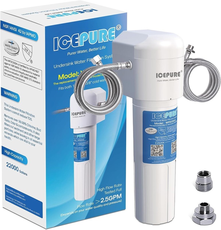 Under Sink Water Filter System 3 Years or 22000 Gallons Ultra High Life NSF/A…