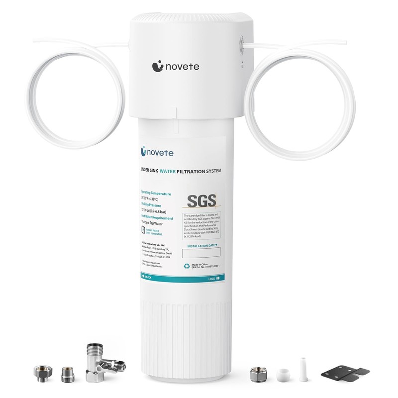 Under Sink Water Filter, 3 Years, 30,000 Gallons, Reduce 99.5% Chlorine, PFAS…