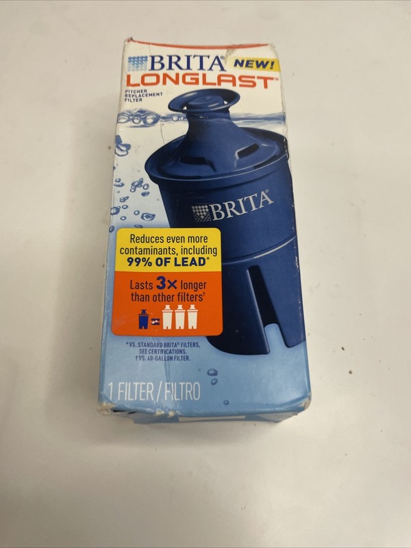 Brita LONGLAST Replacement Filter 1-Pack New FILTERS for PITCHERS and DISPENSERS