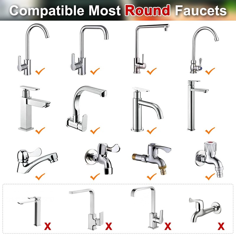 8 Pcs Sink Water Filter Faucet Set, 360 ° Rotating Bathroom Sink Filter, Kitc... gallery