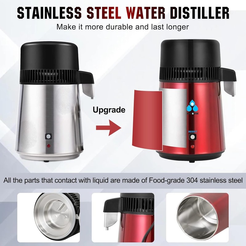 DC HOUSE Upgrade 1 Gallon Water Distiller Stainless Steel gallery