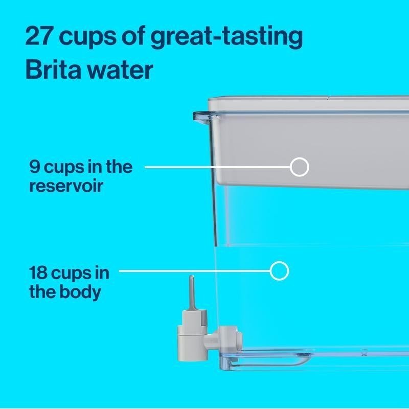 27 Cup Filtered Water Dispenser BPA-Free Space Efficient Easy Locking Lid New gallery