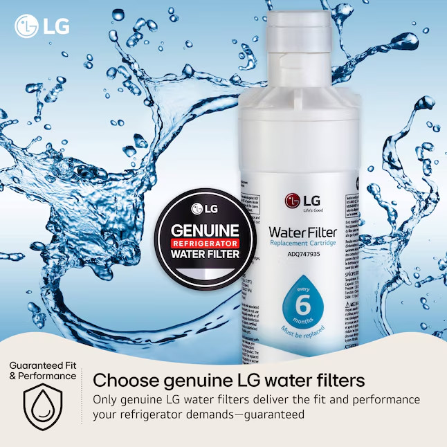 2 pc LG LT1000P Refrigerator Water Filter Genuine ADQ747935 NSF 42/53 New Sealed gallery