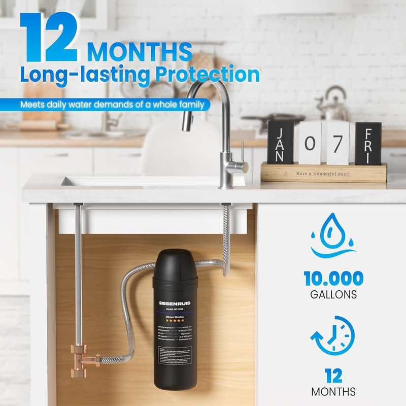 Coconut Shell Carbon Under Sink Water Filter - Manual Operation & Easy Install gallery