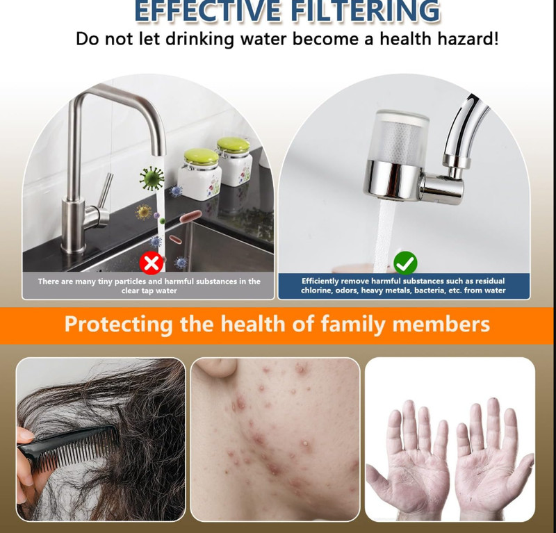 Faucet Water Filter For Kitchen Sink Or Bathroom Mount Filtration Tap Purifier.. gallery