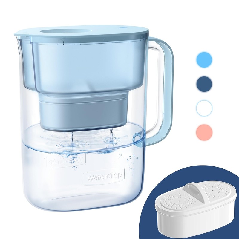 Waterdrop 10-Cup Water Filter Pitcher, 200-Gallon Long-Life, NSF Certified
