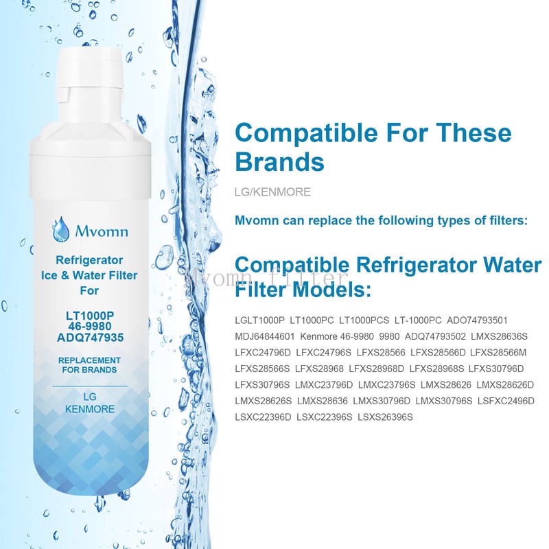 1 PACK Replacement Refrigerator Refresh Water Filter LG LT1000P NSF42 ADQ747935 gallery