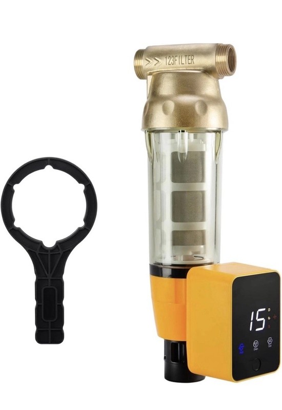 iSpring WSP50ARB Spin Down Sediment Water Filter,Auto Flushing Module,Pre filter